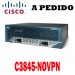Cisco Router C3845-NOVPN, Cisco 3800 Router ISR, c3845 w/AC, 128F/512D, IPBase, NO VPN