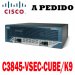 Cisco Router C3845-VSEC-CUBE/K9, Cisco 3800 Router Voice Security Bundle, 3845 VSEC Bundle w/PVDM2-64, FL-CUBE-400, AVS, 128F/512D