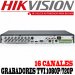 HikVision DS-7216HGHI-F2, GRABADOR TETRA HIBRIDO(TVI, AHD,CBVS,IP), 16 CANALES DE VIDEO, TVI 1080P/720P, AHD 720P, IP 2MP, 1 AUDIO IN, 2HDD