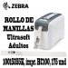 Zebra 10015355K, Rollo de Manillas Ultrasoft Adultos 1 x 11, para impresora HC100, 175 Unidades