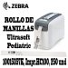 Zebra 10015357K, Rollo de Manillas Ultrasoft Pediatric 1”x7”,  impr. HC100, 250 Unidades