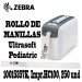 Zebra 10015357K, Rollo de Manillas Ultrasoft Pediatric 1x7,  impr. HC100, 250 Unidades