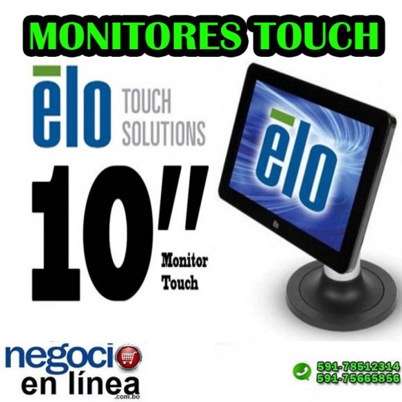 ELO Touch 1002L, ELO Monitor Táctil Widescreen LED de 10”, Tecnología Intelitouch Pro de ELO, especialmente para aplicaciones táctiles, Display de 10” con una Resolución Máxima de 1280x800 60 Hz., USB, VESA, resistente a ambientes con alto polvo y humedad