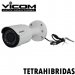 Vicom VIR-30BL-4N1-1MP, CAMARA Tetra Hibrida BALA METALICA BLANCA 1MP, 4 TECNOLOGIAS TVL, AHD, HDCVI, TVI, 2.8MM, IR 20M, DÍA/NOCHE, AWB, AGC, IP66, DC12V, NTSC