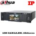 Dahua NVR6000D, NVR 128 CANALES Gama Ultra de 16 HHD, RESOLUCION HASTA 4MP, ALARM 16I/8O, RATE 384MBPS, 2 HDMI, 1VGA, 4USB, 1ESATA, PANTALLA LCD INCORPORADA
