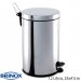 Brinox 3040/203, Basurero de Acero Inoxidable con Pedal, y Deposito Galvanizado Descartable, 12 Litros, 25x41cm