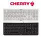 Cherry Teclado JK-0800ES-2, Ideal para entornos uso intensivo como Call Centers, Cajas, Puntos de Venta, etc, Teclas de pulsación silenciosa con inscripción láser que no se borran, 4 hotkeys (calculadora, correo electrónico, navegador, modo sleep)