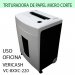 Vericash VC-8XXC-220, USO OFICINA, TRITURADORA DE PAPEL- MICRO CORTE, TRITURA GRAPAS, CLIPS, CDS Y TARJETAS DE CREDITO DE MANERA OCACIONAL, CAPACIDAD MAXIMA 8 HOJAS DE 70G MICRO CORTE DE 2MM x 10MM, CAPACIDAD 22.5LTS.