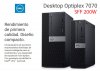 DELL PC OPTIPLEX 7070 SFF 200W PT7070S001, Desktop 9th GEN Intel Core i7 9700 (3GHz up to 4.7, 12MB,8C), RAM 8GB, Disco DUro 1TB, DVD +/- RW, WIFI Dual/BT5.0, TPM, vPRO, Windows 10 Prof. 64-BIT, Teclado y Mouse, No Monitor