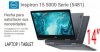 DELL Inspiron 5481 82K5K, Laptop / Tablet 14”HD (1366x768) TACTIL Display, WINDOWS 10 Home, 8thG Intel Core i5-8265U (6M,4C,1.6 up 3.9) RAM 8GB, Disco Duro 1TB 5400rpm, Batt3-Cell 42WHr, 802.11ac + Bth 4.1, Dual Band, NO Opt