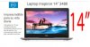 DELL Inspiron 3480 Black 55D7P, Laptop Intel Core i5-8265U (6M, 1.6 up 3.9GHz,4C), RAM 8GB DDR4 2666, Disco Duro 1TB, 14” HD(1366x766), 42 Whr 3-Cell Batt, UBUNTU LINUX, No Windows, WIFI+BT, HDMI, 10/100MBPS, CARD READ, NO DVD