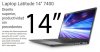 Dell Latitude 7400 3T84M, Laptop 8th Gen Intel Core i7-8665U Processor (4 Core,8MB Cache,1.9GHz,15W, vPro-Capable), 8GB RAM, 256 SSD Disco Duro, 14” FHD (1920 x 1080) AG, Non-Touch Intel® UHD 620 Graphics, WebCam, Wireless, BT Win 10 Profesional