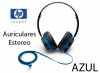 HP AURICULARES 200 MBLUE STEREO 2VB09AA, Conector 3.5 mm, Almohadillas Alcolchadas, Azul