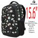 Targus BUS89107GL, Mochila Pack 4 en 1 Flores Negro