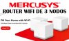 Mercusys Halo S3(3-pack), SISTEMA WIFI MESH 300Mbps 3 NODOS, 300 Mbps en 2.4GHz, Roaming sin interrupciones, Conecta mas de 40 dispositivos, 2 puertos ethernet 10/100Mbps, Autocuracin, Compatible con otros modelos Halo