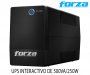 FORZA NT-512U, UPS INTERACTIVO, UPS CON FUNCION DE SOBRETENSION, 500VA/250W 220VAC. 6 Tomas de corriente (5 Para respaldo/regulacin y 1 exclusiva contra sobretensin), RJ11, Tiempo de Autonoma de 18 minutos Aprox