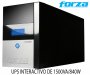 FORZA FX-1500LCD-U, UPS INTERACTIVO, 1500VA/840W 220VAC, 8 tomas de corriente (6 Para respaldo/regulación y 2 exclusivas contra sobretensión), 45-65Hz, Tiempo de Autonomía de 45 minutos Aprox, 12V 9Ah, USB,RJ-45/11