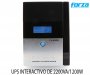 FORZA FX-2200LCD-U, UPS INTERACTIVO, 2200VA/1200W 220VAC, 8 tomas de corriente (6 Para respaldo/regulacin y 2 exclusivas contra sobretensin), 45-65Hz, Tiempo de Autonoma de 80 minutos Aprox, 12V 9Ah, Puerto USB, RJ-45/11