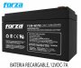 FORZA FUB-1270, BATERIA RECARGABLE, 12VDC-7A, Tipo: cido de plomo sellado, No requiere manteminiento, Cubierta a prueba de fugas