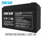 FORZA FUB-1290, BATERIA RECARGABLE, 12VDC-9A, Tipo: cido de plomo sellado, No requiere manteminiento, Cubierta a prueba de fugas