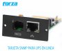 FORZA FDC-CD610, TARJETA SNMP PARA UPS EN LINEA, COMUNICACIN SNMP, RJ45, SOFTWARE DE GESTIN: FORZA TRACKER, INDICADOR LED DE CONEXIN, PUERTO PARA SENSOR AMBIENTAL: DETECTA NIVELES DE TEMPERATURA Y HUMEDAD EN LA INSTALACIN