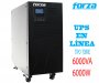 FORZA FDC-206K, UPS EN LÍNEA TIPO TORRE, 6000VA/6000W 110-300VAC, (EPO), USB/ SNMP / RS232, Frecuencia de 50 - 60Hz, Regulación automática de voltaje, TecnologÍa MOV, Usa 20 baterias FUB-1290 (12V 9A), 592x250x826mm