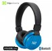 KlipXtreme KHS-620BL Fury, AUDFONOS CON MICRFONO Y TECNOLOGA INALMBRICA, AZUL, Compatible con Bluetooth, Tiempo de reproduccin de 9 horas, Manos libres, Micrfono integrado, Diseo plegable, Diseo liviano.