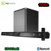KlipXtreme KSB-300 ZerafiK, BARRA DE SONIDO CON PARLANTE DE GRAVES INALÁMBRICO, Bluetooth, 160 Watts, Entr.óptica digital y de 3,5mm, Sonido envolvente virtual Dolby Digital, Sist.parl. 2.1 canales, Puerto USB, Control remoto.