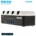 Forza FSP-4412USB, PROTECTOR DE SOBRETENSION CON SOPORTES DE GOMA PARA CELULAR O TABLET, 1300W, 220-240VAC, 4 ENCHUFES, 4 USB PARA 4.8A MAX, 50/60Hz,  Material retardante de llama, Cortacircuito de Reposicin Manual