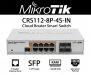 Mikrotik CRS112-8P-4S-IN, CLOUD ROUTER SWITCH, 8 PUERTOS GIGABIT POE, 4 PUERTOS SFP, 1 PUERTO SERIAL RJ45, CPU 400MHZ, RAM 128MB, 5 LICENCIAS
