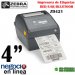 ZEBRA ZD421, Impresoras de Etiquetas Térmica y Directa (Hibrida), USB, Red Ethernet y Bluetooth 4.1 de Alta Durabilidad y Confiabilidad, 102 mm/seg, 203 dpi, Sustituye a la reconocida Series GK420 de Zebra