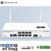 Mikrotik CRS109-8G-1S-2HND-IN, CLOUD ROUTER SWITCH, FUNCIONES DE ROUTER Y SWITCH CAPA 3, ACCESS POINT, ANTENAS 4DBI, POTENCIA 30DBM, 8 PUERTOS GIGABIT, SOPORTA POE AF, LIC.5, MICRO USB