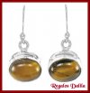 Aros de Plata 925 Ojo de Tigre