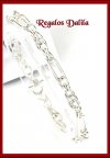 Pulsera Plata Italiana Combinada Turbillon