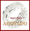 Anillo Plata Rodinada CZ Cristal Bvlgari