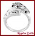 Anillo Plata Rodinada CZ Cristal/Onix Cartier