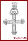 Cruz de Plata Rodinada Cubics Imponente