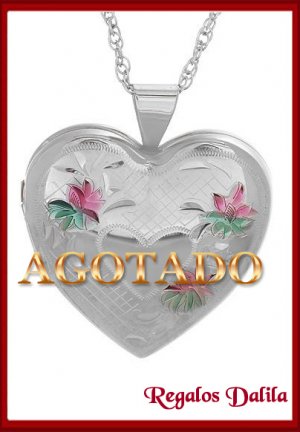 Relicario de Plata Rodinada 4Fotos