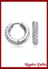 Aros de Plata Rodinada Argollas en Pav�