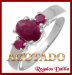 Anillo Plata Rodinada Rubies Naturales