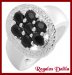 Anillo Plata Rodinada Zafiros Naturales