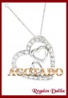Dije de Plata Rodinada 2 Corazones