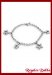 Pulsera Plata Rodinada CZ Cristal Estrellas