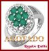 Anillo Plata Rodinada Esmeraldas Naturales