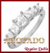 Anillo Plata Rodinada CZ Cristal Cintillo