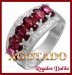 Anillo Plata Rodinada Granates Naturales