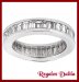 Anillo Plata Rodinada CZ Cristal Sinfin T/Baguette