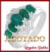 Anillo Plata Rodinada Esmeraldas Naturales