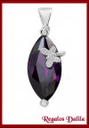 Dije de Plata Rodinada CZ Amatista Mariposa