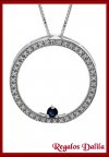 Dije de Plata 925  con Zafiro Azul Natural